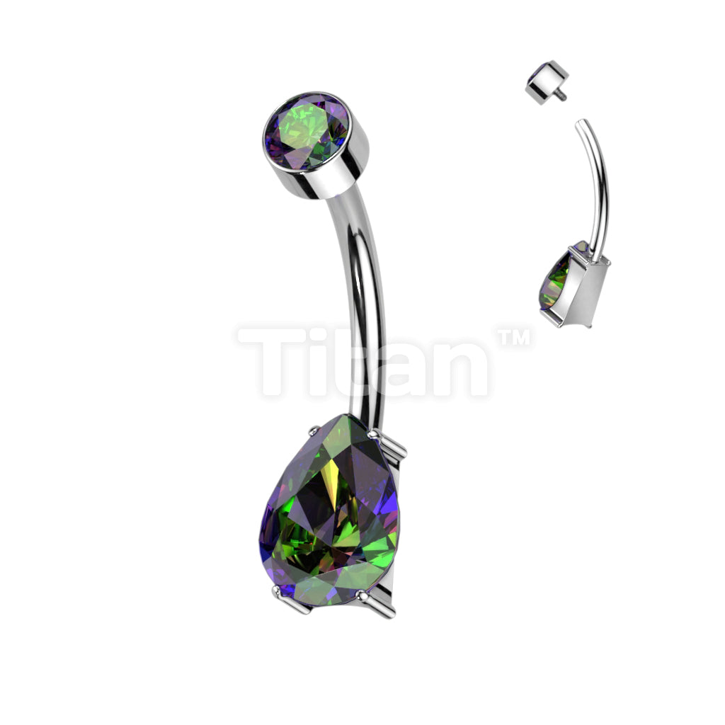 Implant Grade Titanium Internally Threaded Round Bezel Set Top and... - Image 7