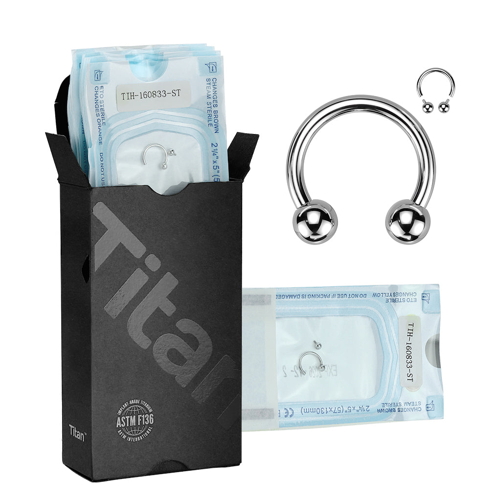 Implant Grade Titanium Pre-Sterilized Internally Threaded Horseshoe