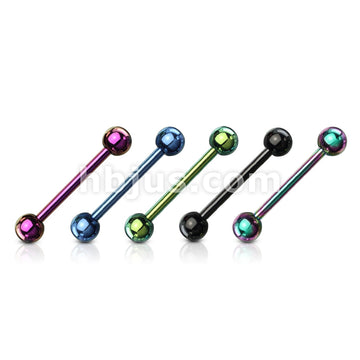5 Pcs Value Pack of Assorted Color Titanium IP Over 316L Stainless Steel Barbells - Image 2