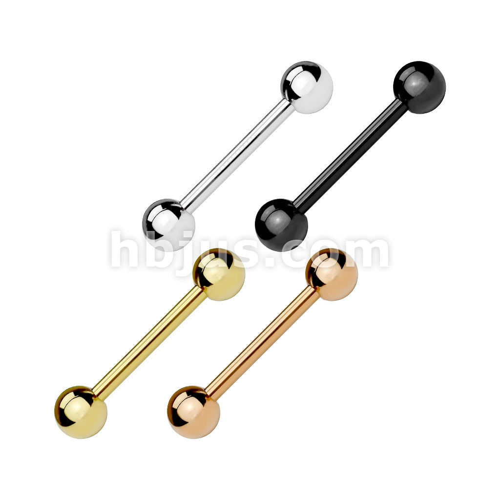 4 Pcs Value Pack Mixed IP Color Over 316L Surgical Steel Barbells - Image 2