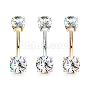 3 Pcs Pre Loaded Assorted Internally Threaded 316L Surgical Steel Belly Navel Ring Gem Box Package - Image 2