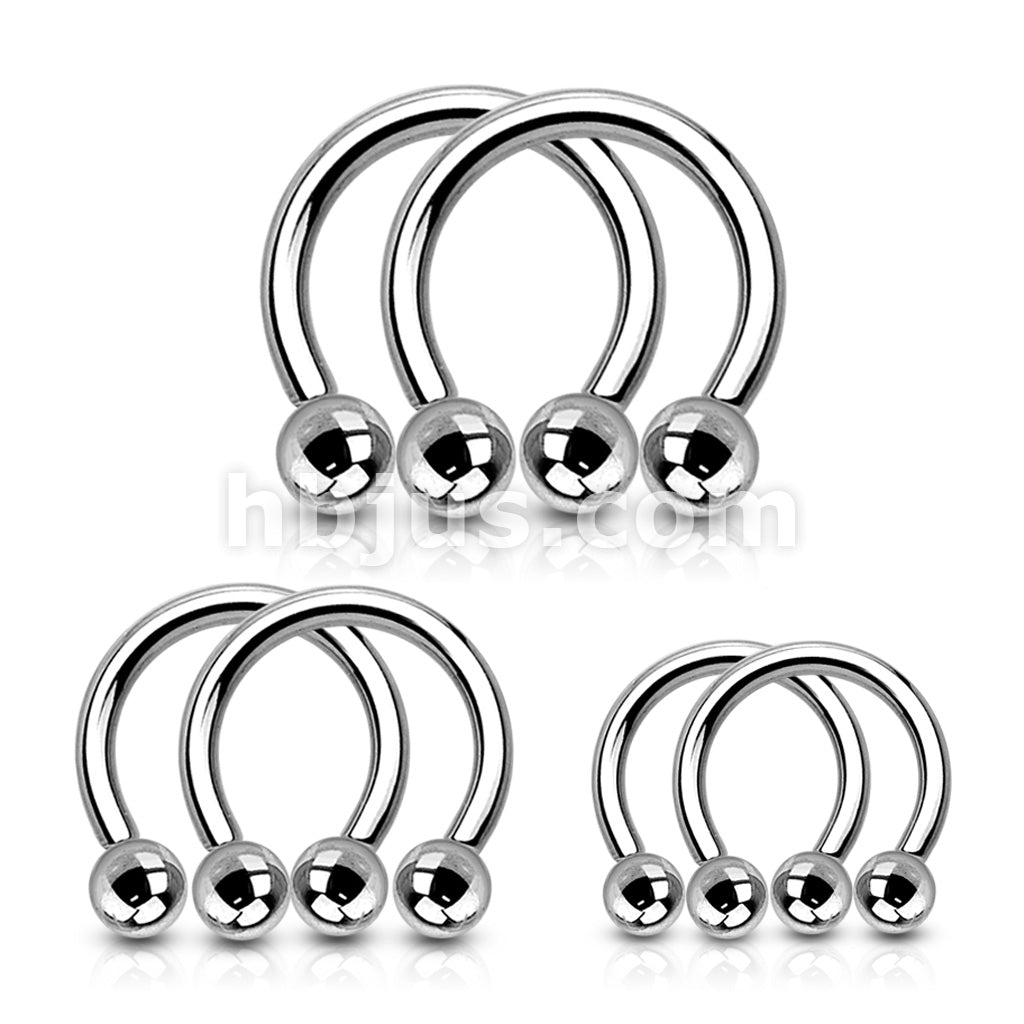 Value Pack Three Pairs 316L Surgical Steel Horseshoes. - Image 2