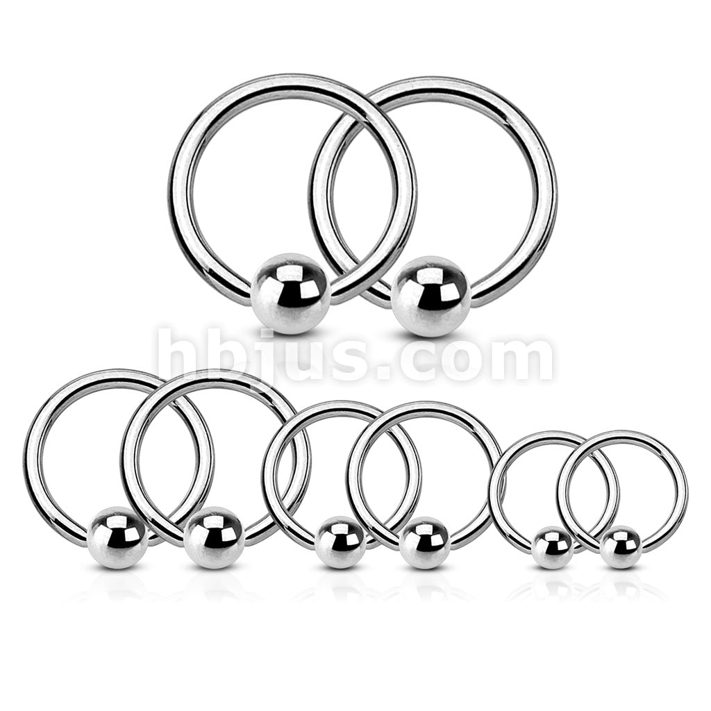Value Pack 4 Pairs Annealed 316L Surgical Steel Captive Bead Rings - Image 2