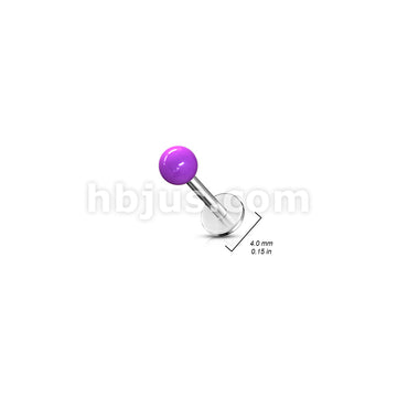 8 Pcs Value Pack of Assorted 316L Surgical Stainless Steel Monroe/Labret with Solid Color Acrylic Balls - Image 3