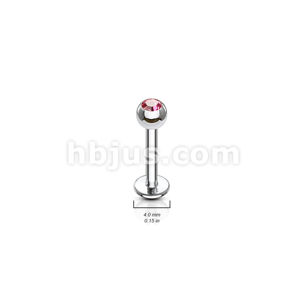 5 Pcs Value Pack of Assorted 316L Surgical Steel Crystal Set Ball Top Labret Monroe. 16ga 5/16 - Image 2