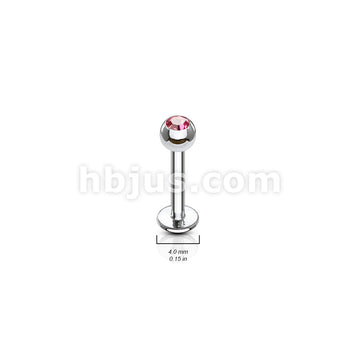 5 Pcs Value Pack of Assorted 316L Surgical Steel Crystal Set Ball Top Labret Monroe. 16ga 5/16 - Image 2