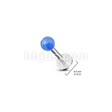 5 Pcs Value Pack of Assorted Glow in the Dark Ball 316L Steel Labret & Monroe  - Image 3