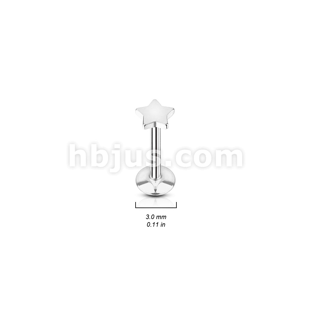 Value Pack 4 Pcs Internally Threaded 316L Surgical Steel Labret/Monroe with Sta Top - Image 3