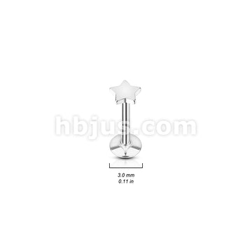 Value Pack 4 Pcs Internally Threaded 316L Surgical Steel Labret/Monroe with Sta Top - Image 3