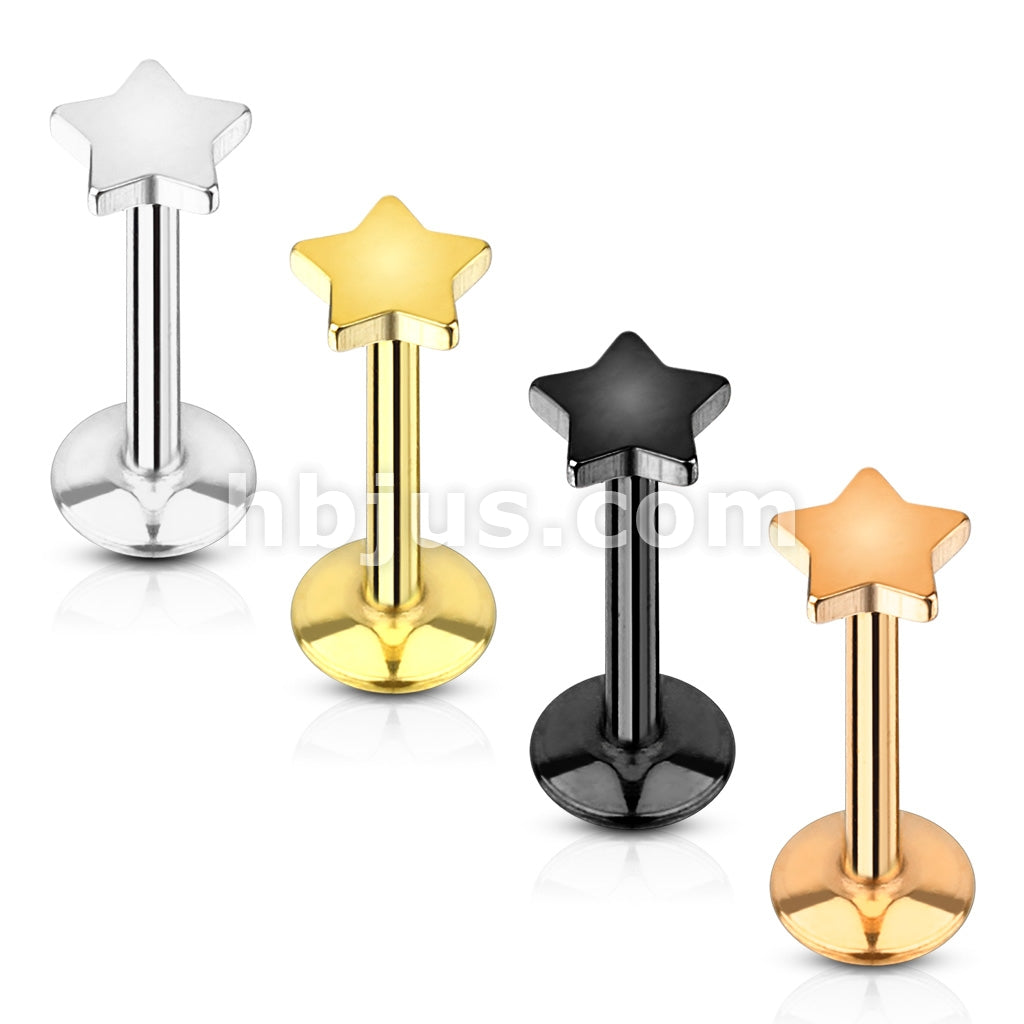 Value Pack 4 Pcs Internally Threaded 316L Surgical Steel Labret/Monroe with Sta Top - Image 2