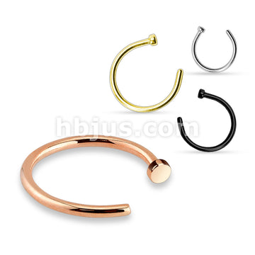 4 Pcs Value Pack of Assorted 316L Surgical Steel Nose Hoop Rings - Image 2