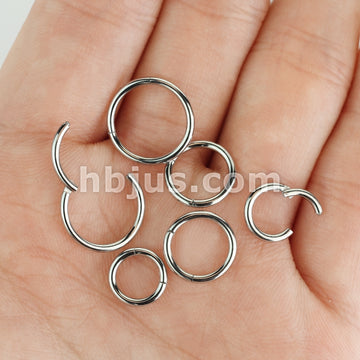 Value Packs 3 Pairs High Quality Precision 316L Surgical Steel Hinged Segment Rings - Image 5