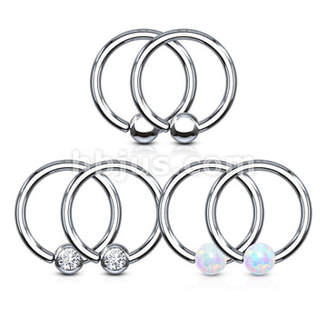 Value Packs 3 Pairs Assorted Fixed Ball 316L Surgical Steel Captive Bead Rings/Hoops - Image 2