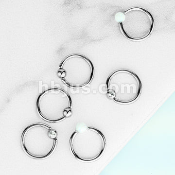 Value Packs 3 Pairs Assorted Fixed Ball 316L Surgical Steel Captive Bead Rings/Hoops - Image 5