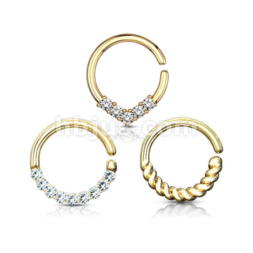 3 Pcs Assorted Hoops for Cartilage, Tragus, Septum, and More - Image 2