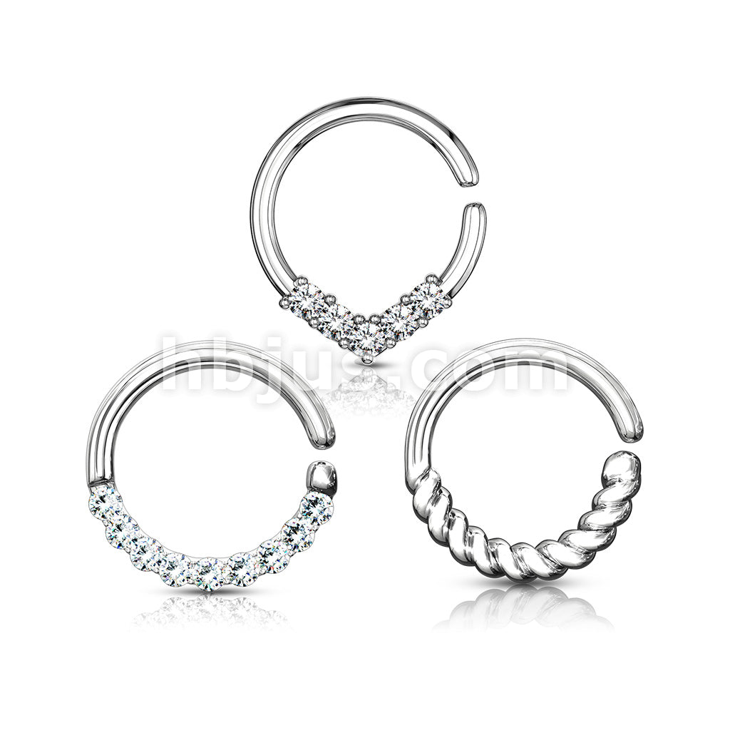 3 Pcs Assorted Hoops for Cartilage, Tragus, Septum, and More - Image 4