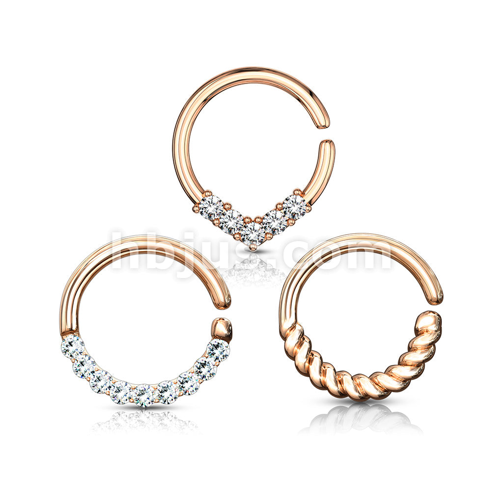 3 Pcs Assorted Hoops for Cartilage, Tragus, Septum, and More - Image 3