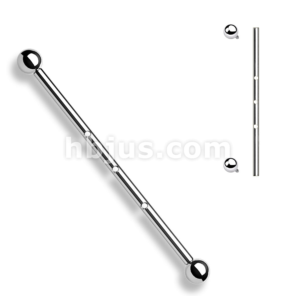 316L Surgical Steel Internally Threaded Industrial Barbells with... - Image 2