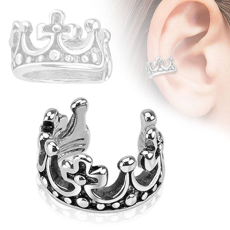Crown Brass Non Piercing Ear Cuff