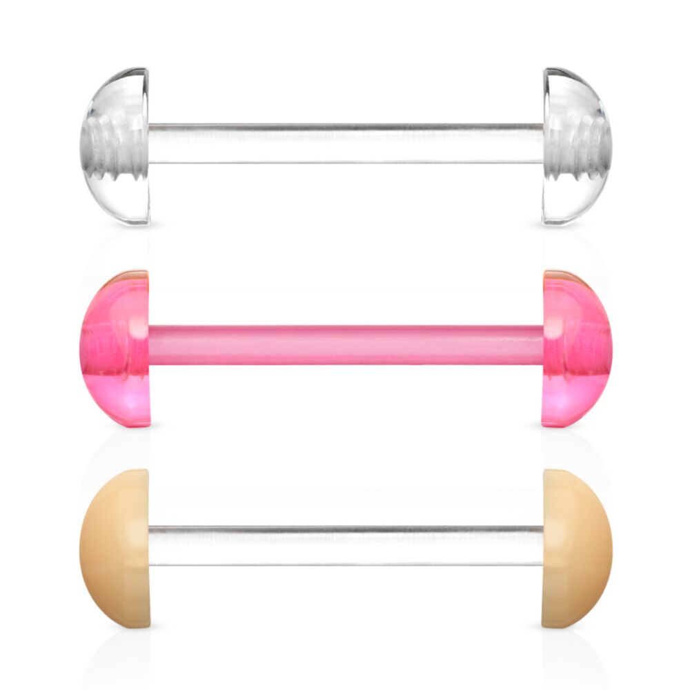 Bioflex Acrylic Flexible Barbell W/ Acrylic Half Ball