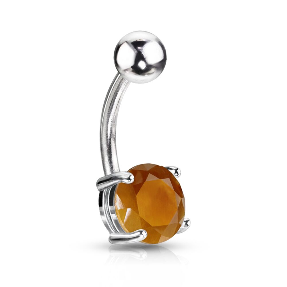 316L Surgical Steel 316L Surgical Steel Tiger Eye Semi Precious Stone...