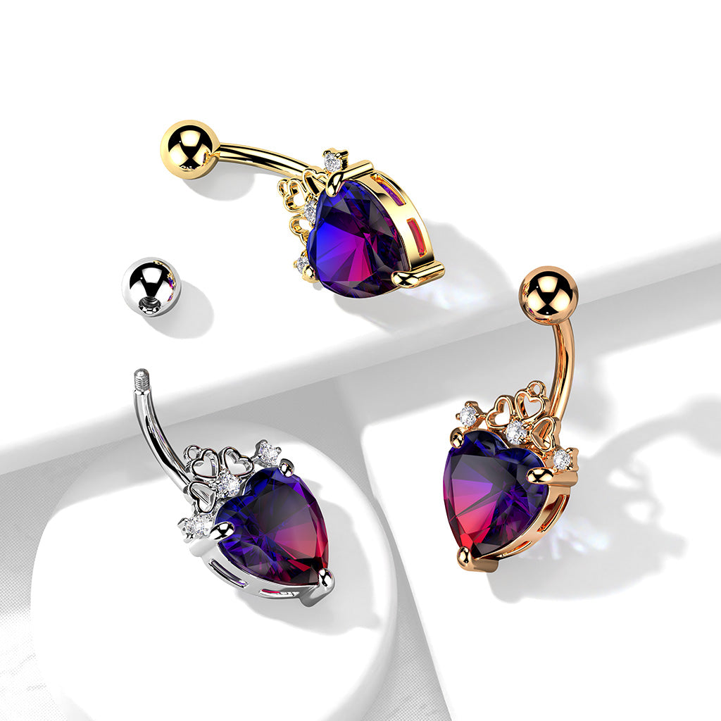316L Surgical Steel 316L Surgical Steel Heart Filigree With Heart...