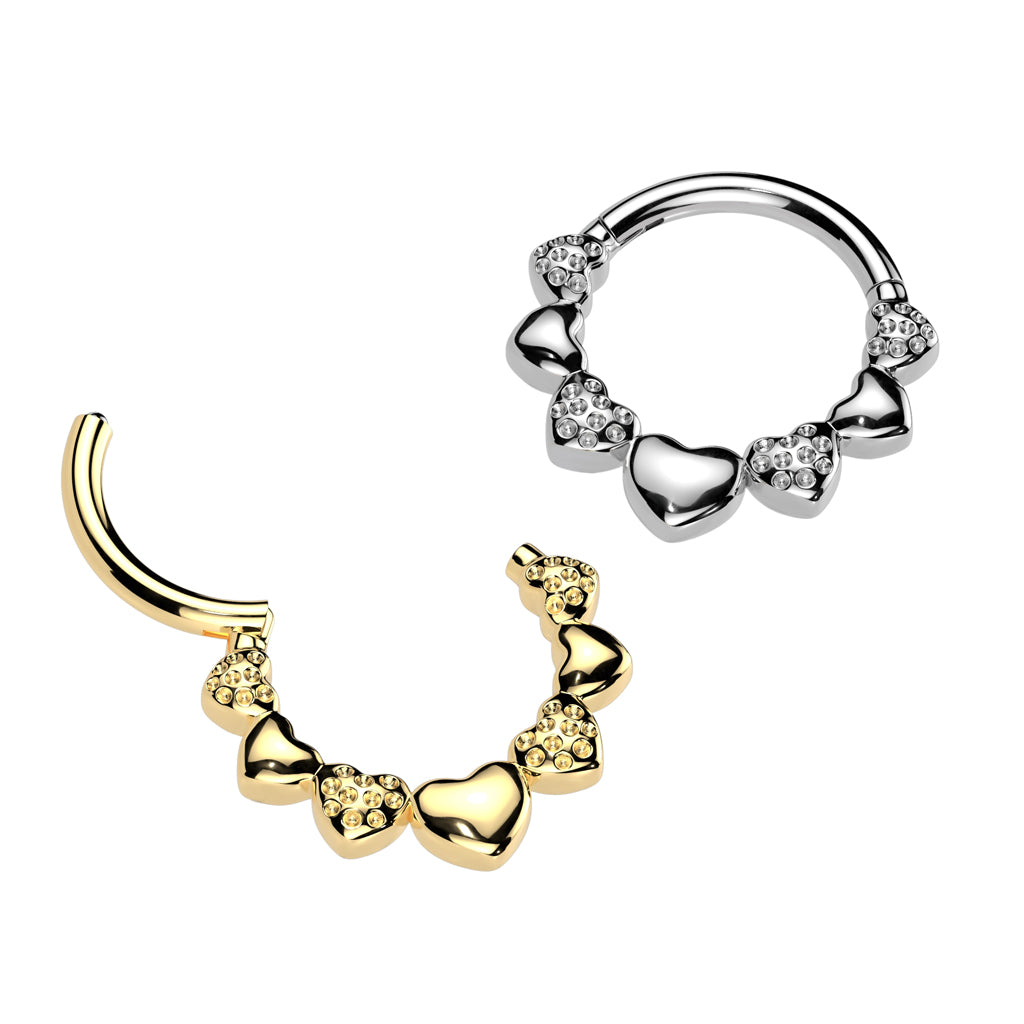High Quality Precision All 316L Surgical Steel Strawberry Hearts Hinged...