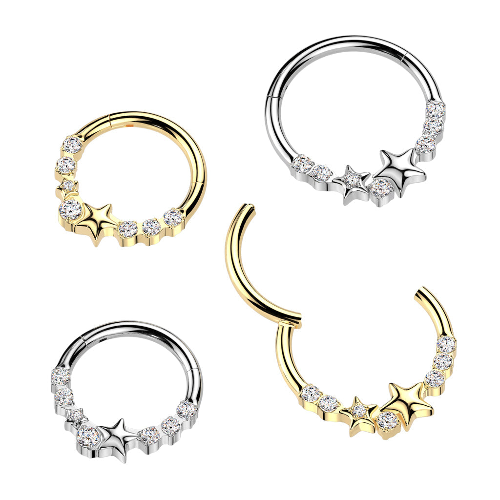 High Quality Precision All 316L Surgical Steel Star And CZ Center...
