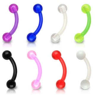 16 Gauge BioFlex Eyebrow W/ Acrylic Balls