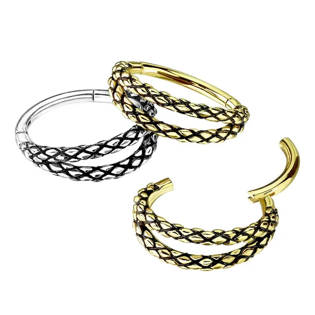 High Quality Precision 316L Surgical Steel Hinged Segment Double Hoop...