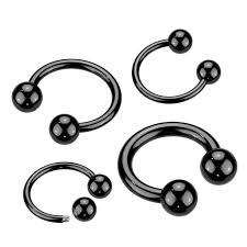 Black Titanium IP Over 316L Surgical Steel Circular Barbell