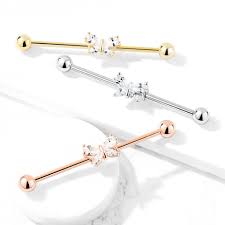 316L Surgical Steel Tear Drop and Marquise CZ Butterfly 316L Surgical...