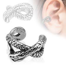 316L Surgical Steel Snake Brass Non Piercing Ear Cuff