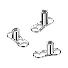 Implant Grade Titanium 2 Hole Dermal Anchor