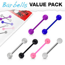 Bio Flex Barbells with UV Light Reactive Acrylic Balls