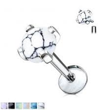 316L Surgical Steel Semi Precious Stone Prong Set 316L Internally...