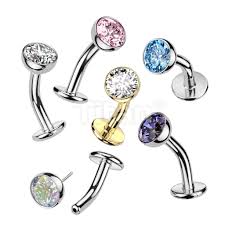 ASTM F136 Titanium Titanium Threadless Floating Base Belly Button Ring...