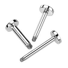 Implant Grade Titanium Externally Threaded 4mm Base Labret Pins