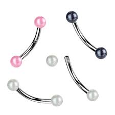 316L Surgical Steel Pearlish Coat Acrylic Balls 316L Surgical Steel...