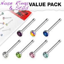 316L Surgical Steel 2mm CZ Nose Bone Studs
