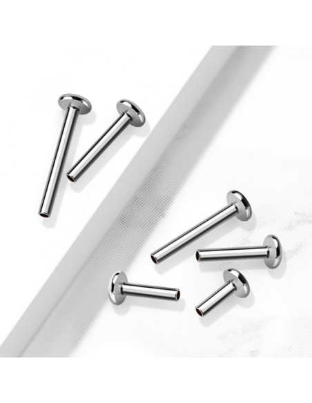 Pack 316L Surgical Steel Internally Threaded 3mm Base Flat Back