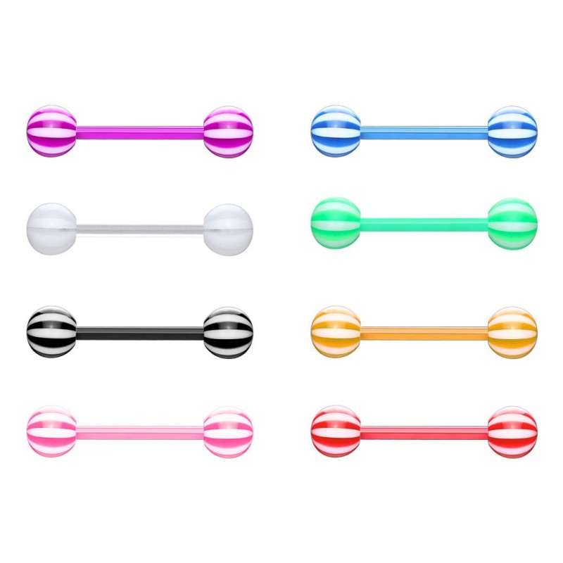 Flexible Barbell With Candy Stripe Ball (20pcsx X)