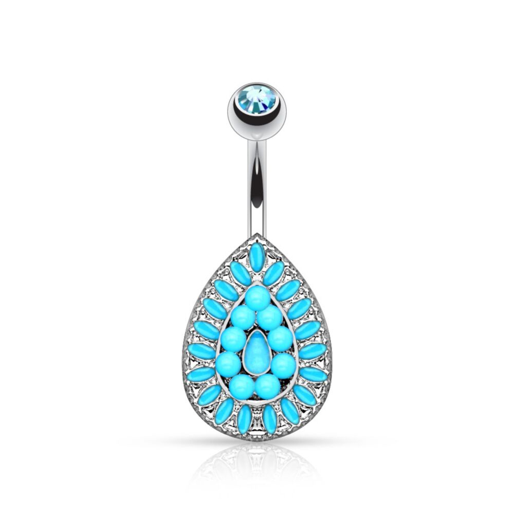 316L Surgical Steel 316L Surgical Steel Vintage Swirl Multi Paved Gem...