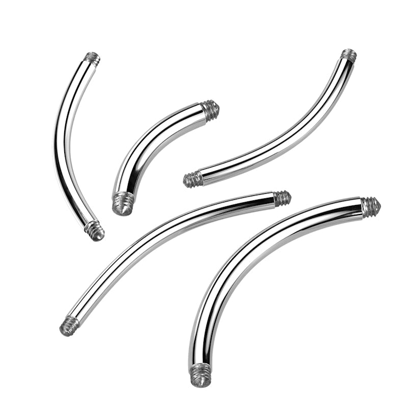 Implant Grade Titanium Externally Threaded Curved Barbell Pins