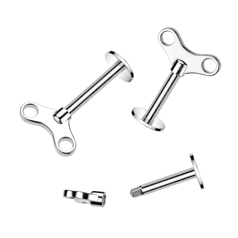 Winding Key Top 316L Surgical Steel Labret