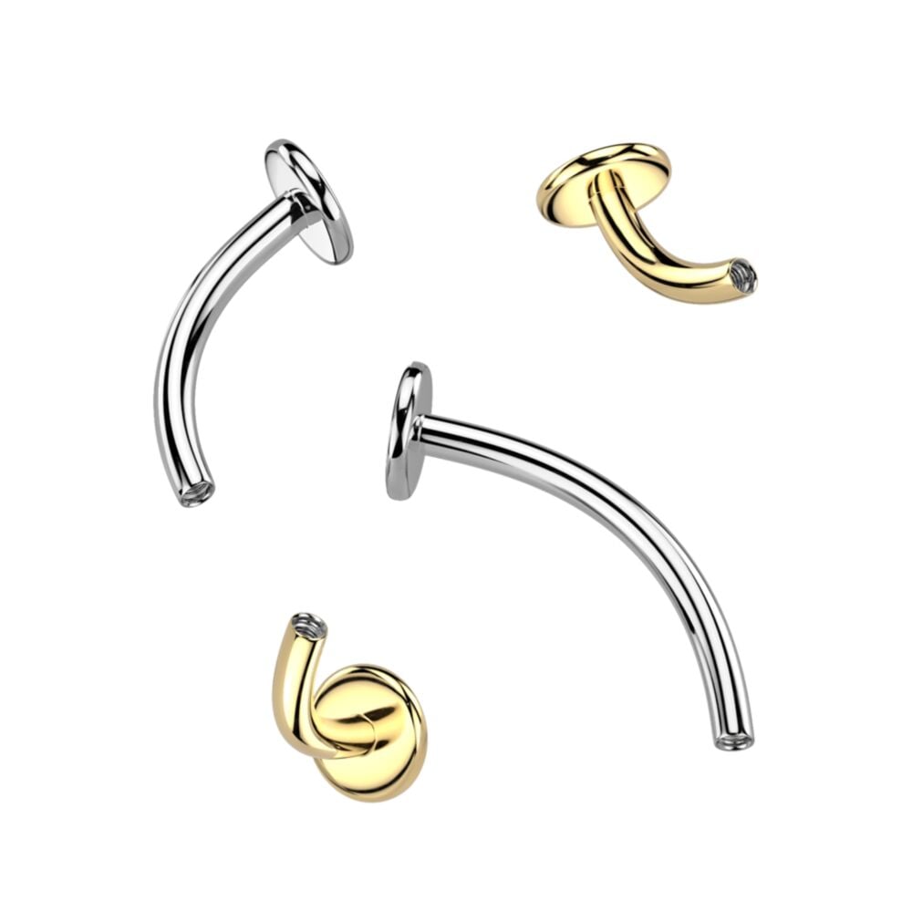 Implant Grade Titanium Internally Threaded Curved Flat Back Post