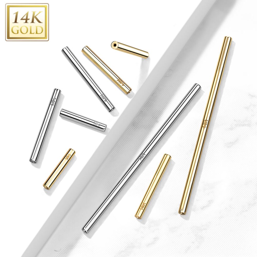 14KT Gold 14K Gold Threadless Push In Barbell Pins