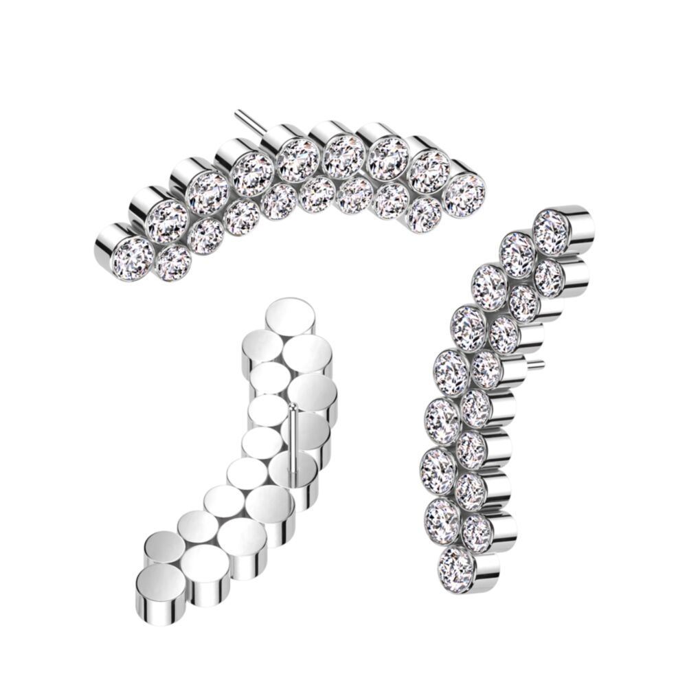 ASTM F136 Titanium Implant Grade Titanium Threadless Push In Curved...