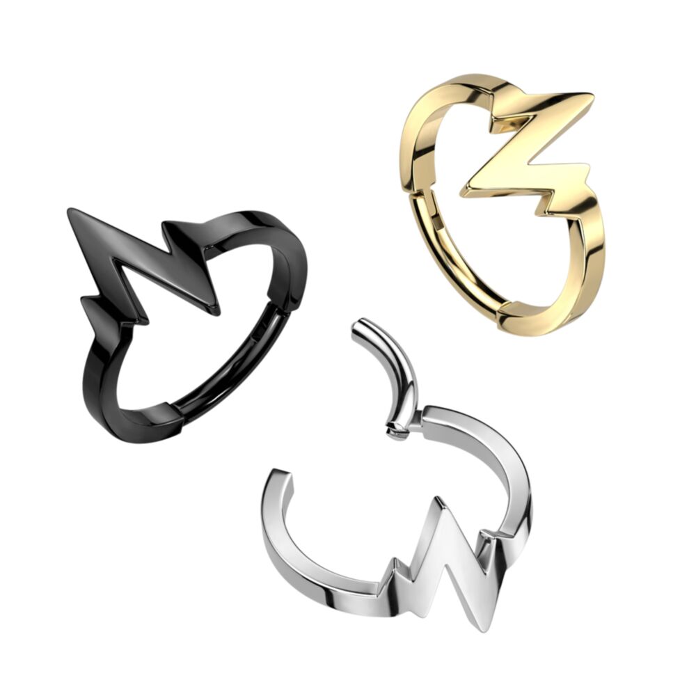 High Quality Precision 316L Surgical Steel Heartbeat Hinged Segment Ring
