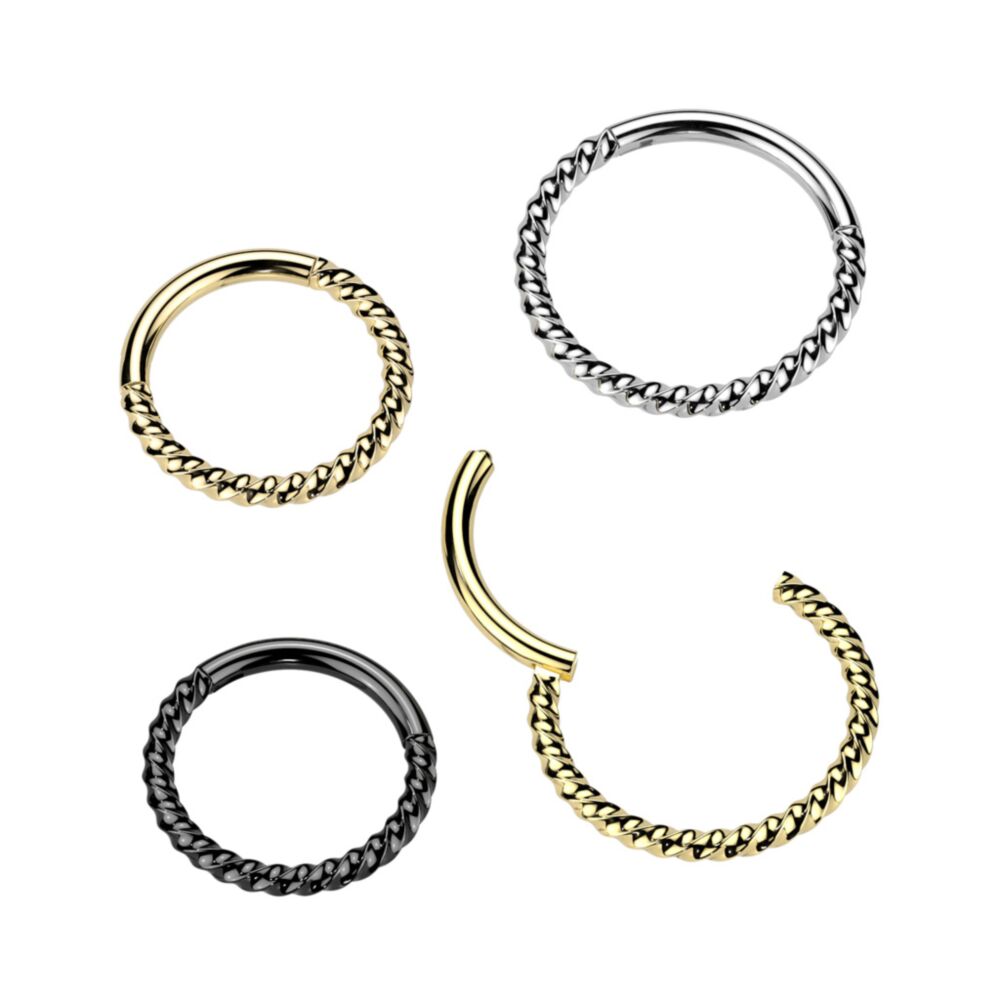 Implant Grade Titanium Braided Hinged Segment Hoop Ring